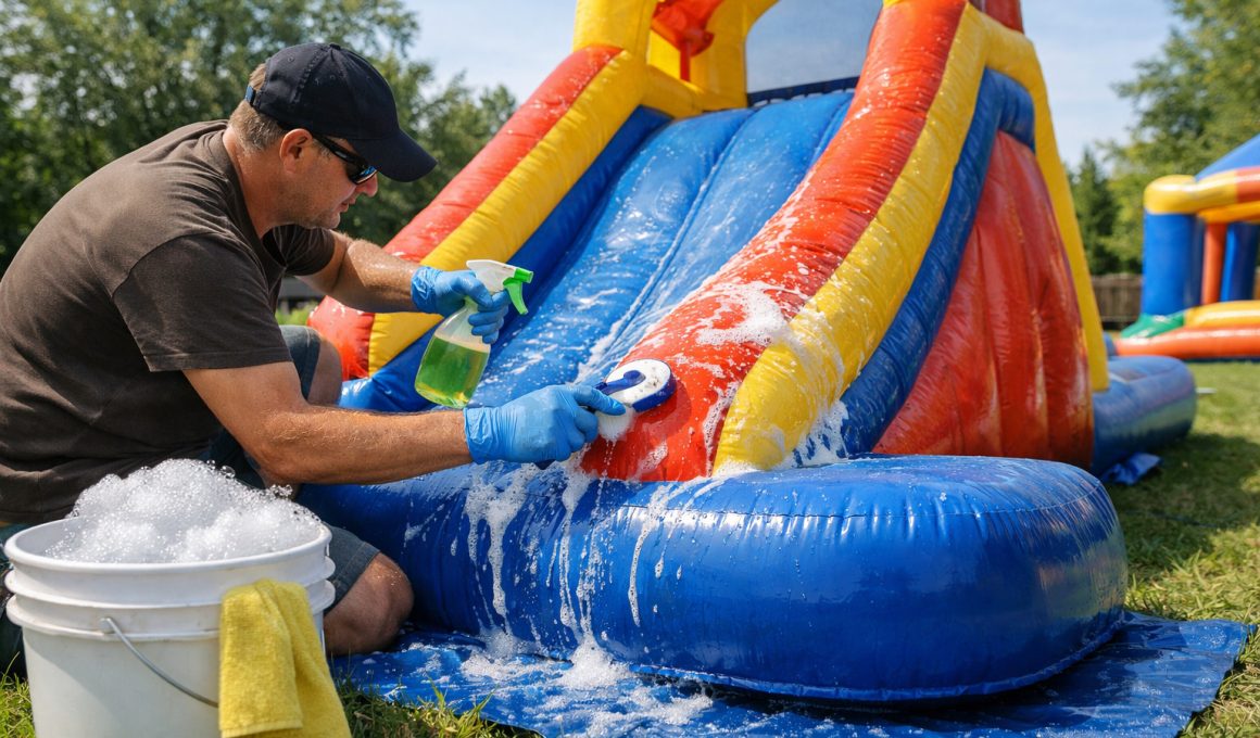 Cât de des trebuie realizată o curățare profundă a toboganului gonflabil și de către cine?