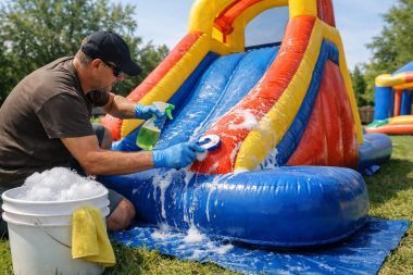 Cât de des trebuie realizată o curățare profundă a toboganului gonflabil și de către cine?